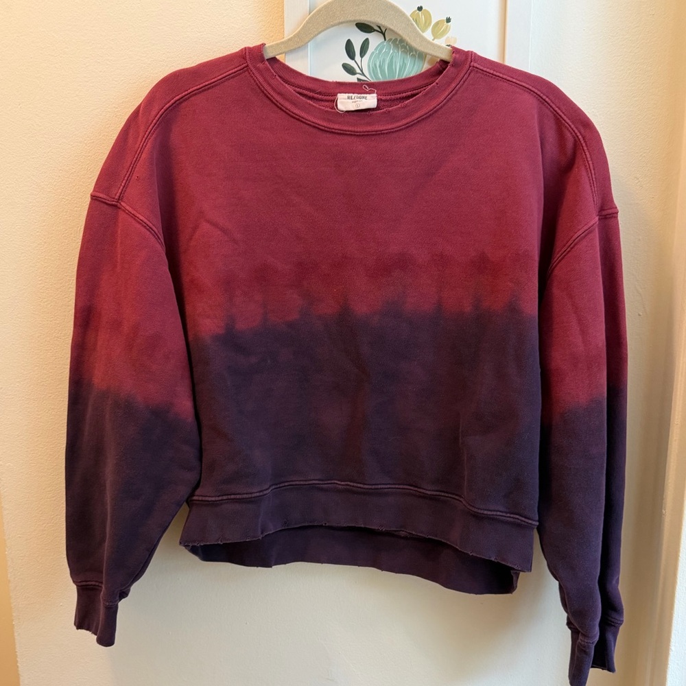 Re/Done Red Tye Dye Sweatshirt